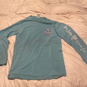 GILDAN light blue tropical key largo long sleeve tee